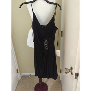 NEW Janine Cocktail/Evening/Party dress, spaghetti straps sz L, Black Holidays